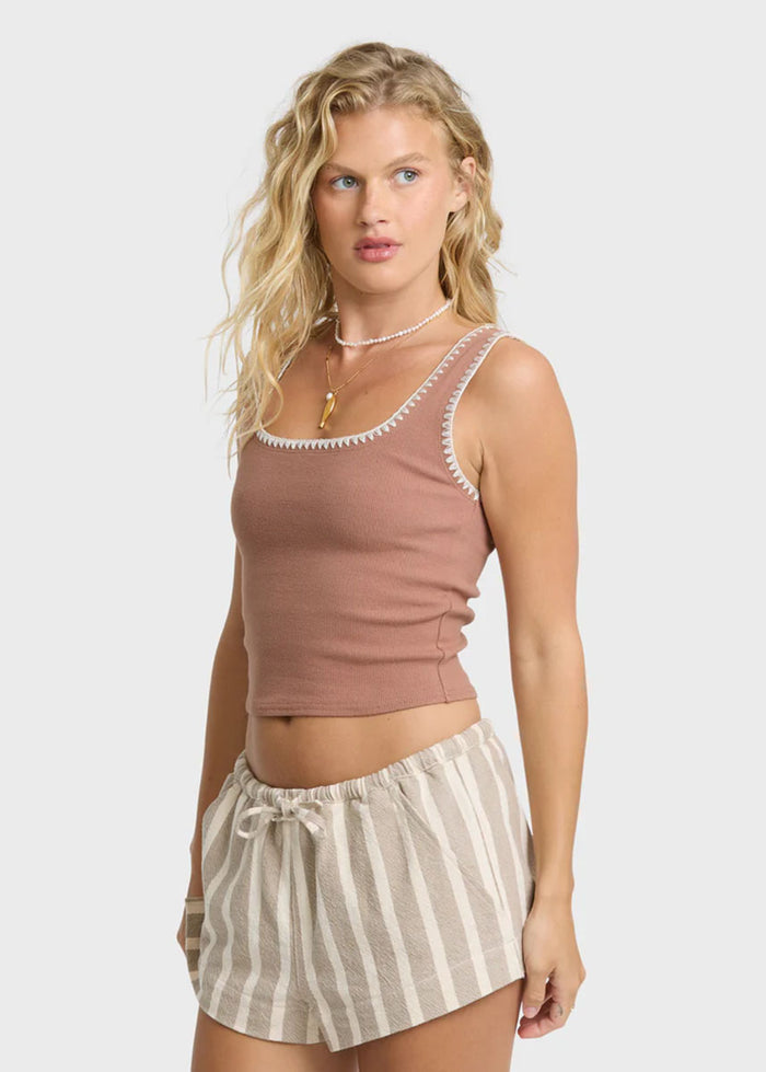 Shell Time Tank - Sugar Almond