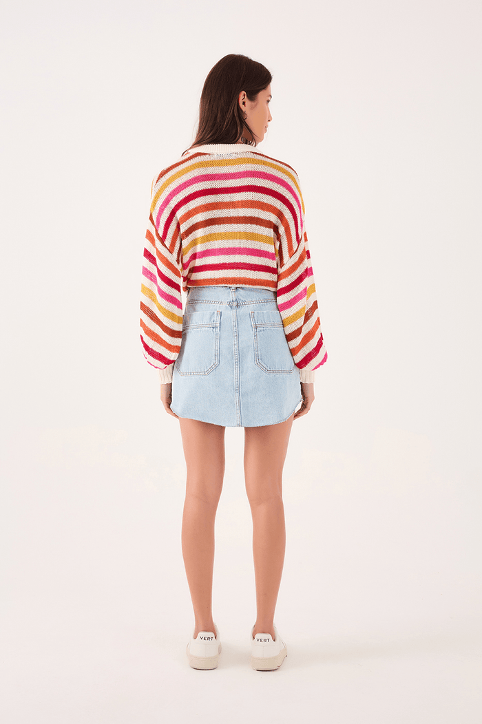 Signature-Detail Denim Skirt_5
