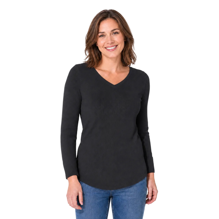 Small Waffle Knit V-Neck Tunic - 26536