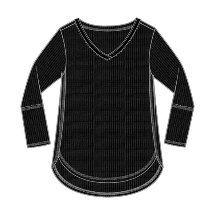Small Waffle Knit V-Neck Tunic - 26536