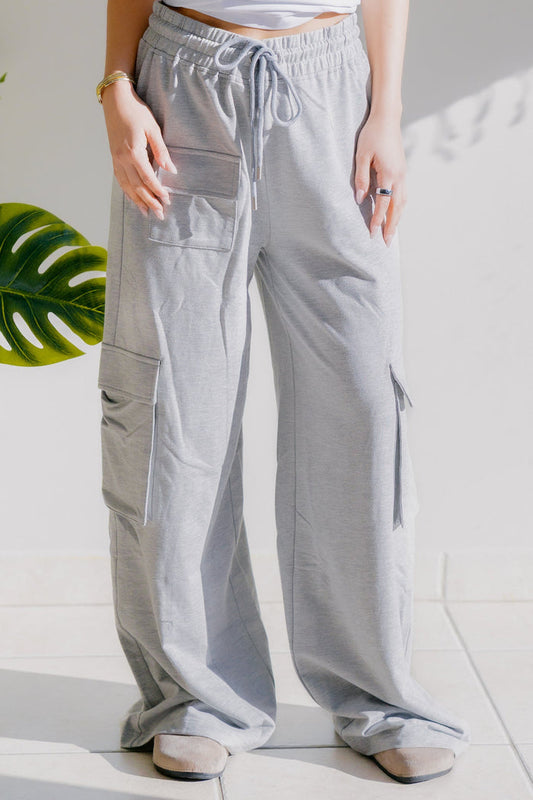 Soft Haven Heathered Grey Cargos Pants