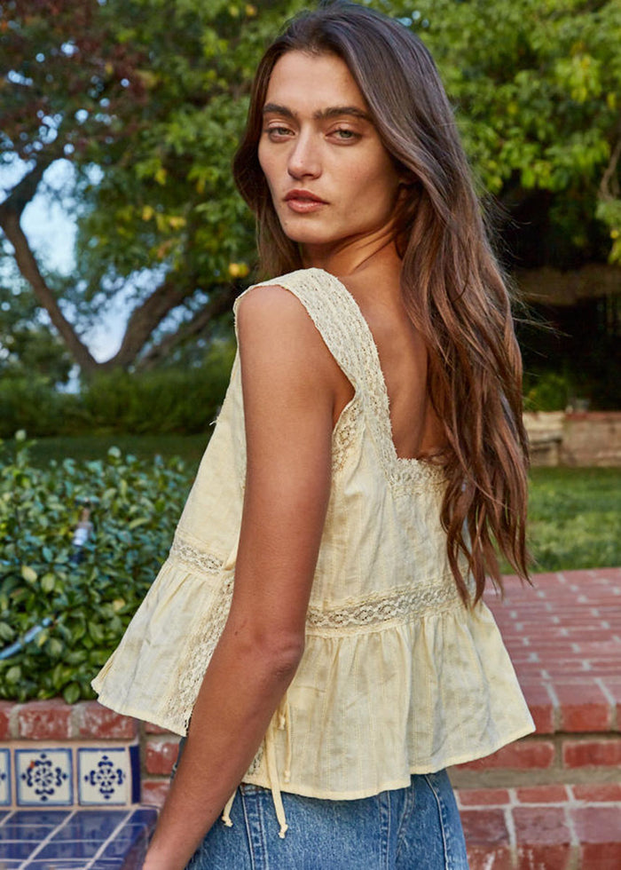 Songbird Sleeveless Top - Light Yellow