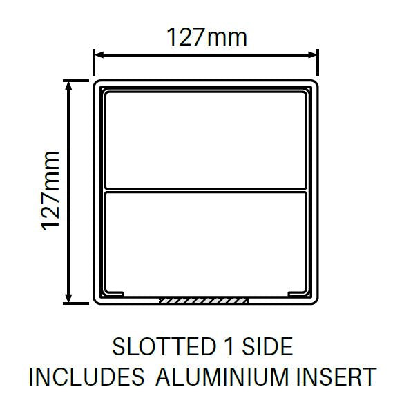 127mm X 127mm 1 way PVC gate post - Full privacy, Hamptons post, - Image 2