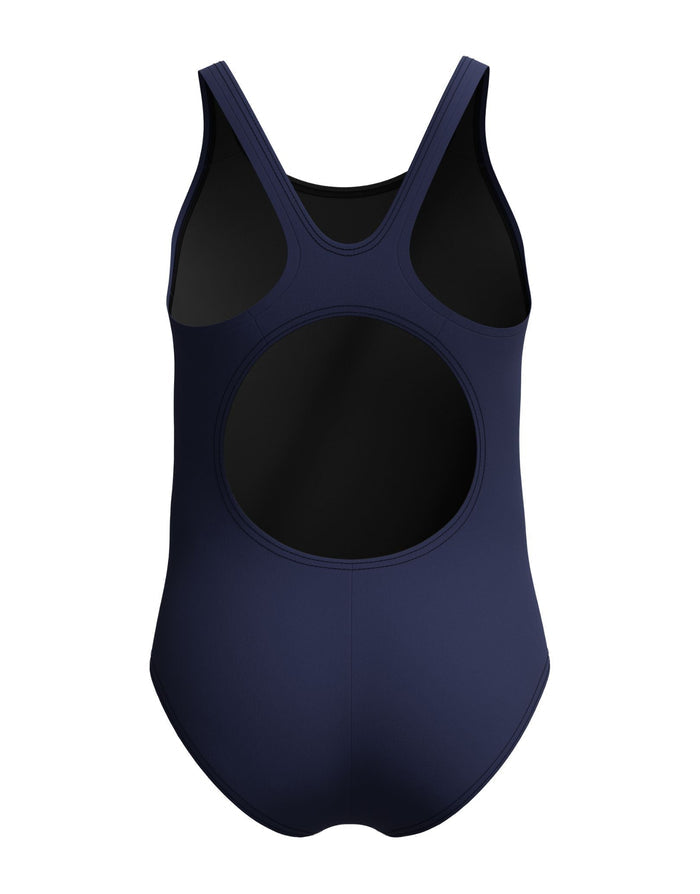 Speedo Girls Placement Muscleback Swimsuit - Navy/Green