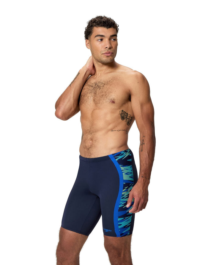 Speedo Hyperboom Splice Swim Jammer - Navy/Blue