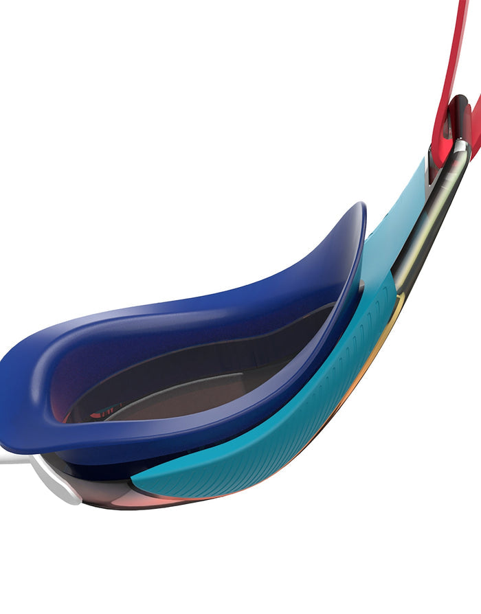 Blue green silicone measuring cups with red handles for Speedo junior fastskin hyper elite mirror goggle
