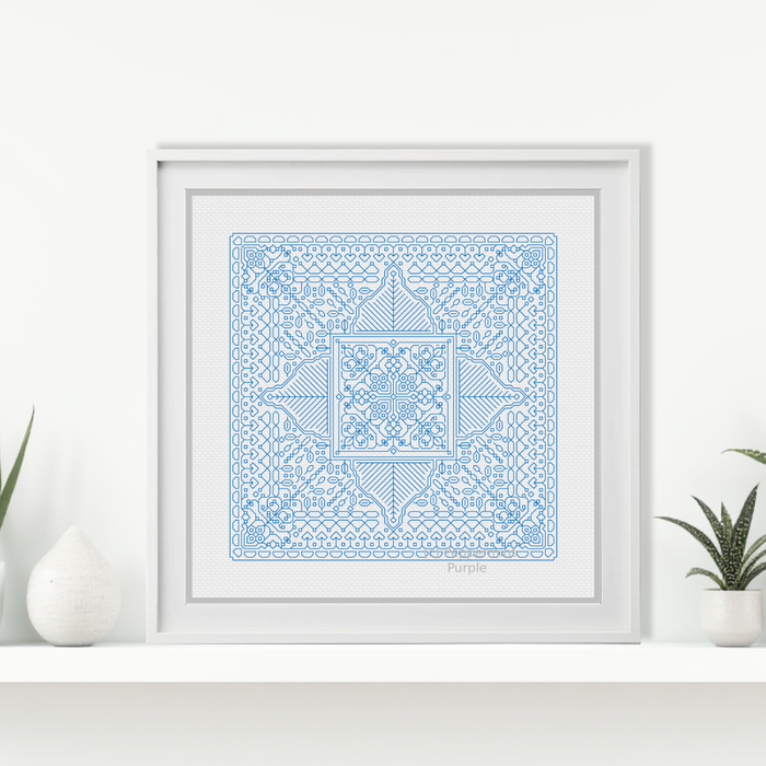 Study In Electric Blue Blackwork Study In Colour by Peppermint Purple