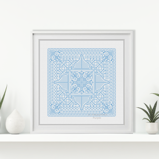 Study In Electric Blue Blackwork Study In Colour by Peppermint Purple