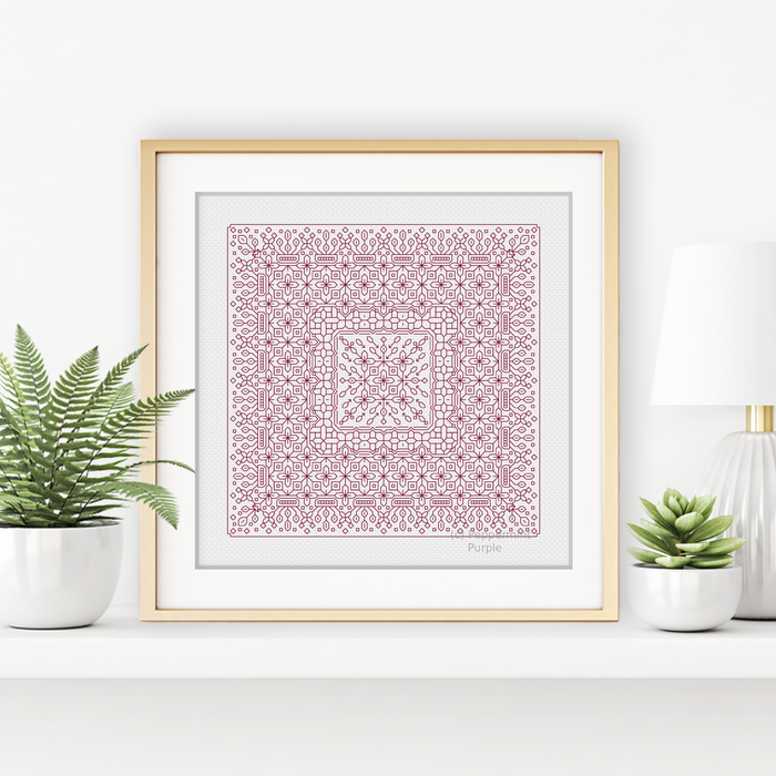 Study In Raspberry Blackwork Study In Colour by Peppermint Purple