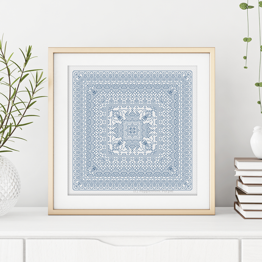 Study In Wedgewood Blackwork Study In Colour by Peppermint Purple