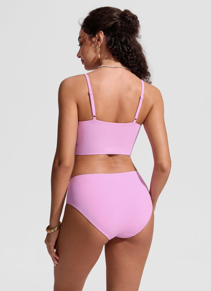CRZ YOGA Women's Swimwear Tops Sunshine Bikini Top Adjustable Strap Vita Pink