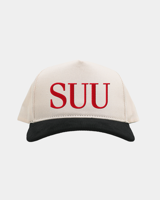 SUU Cream Black Cord Brim Fade Hat 1