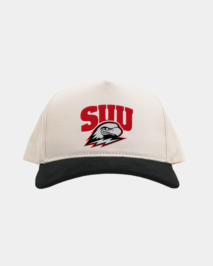 SUU Cream Black Cord Brim Fade Hat 2