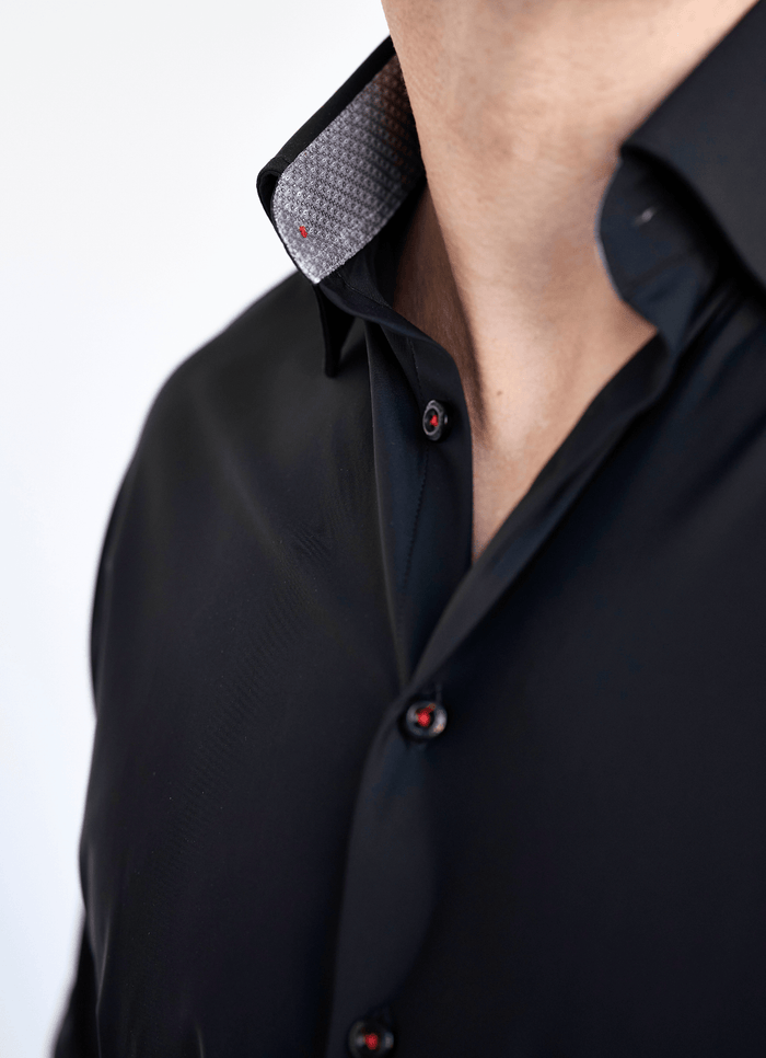 Swift Short Sleeve Stretch Shirt - Black - 15579-83878 - Hammer Made