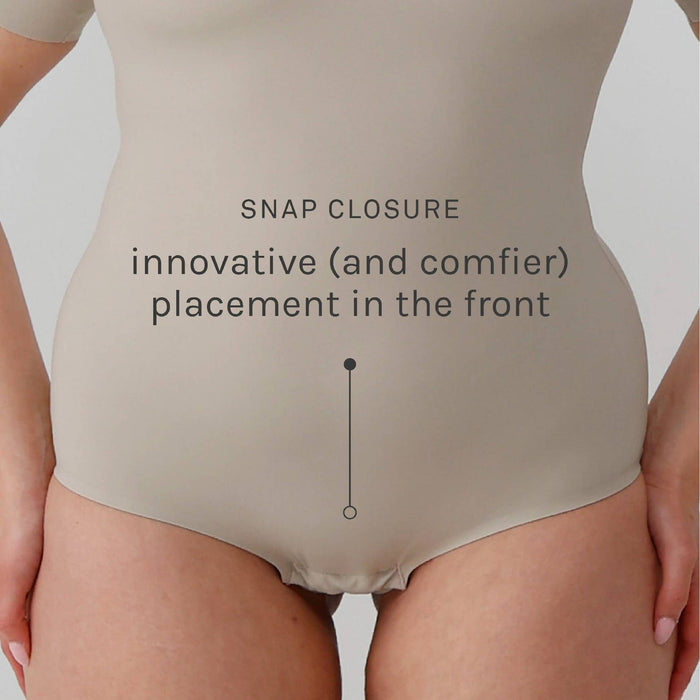 T-Shirt Crew Neck Bodysuit - Dune - Intimate Whispers