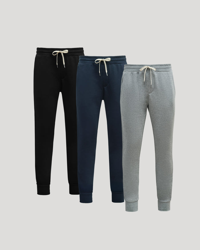 Tall Active Joggers 3-Pack with drawstring waist and ribbed cuffs.