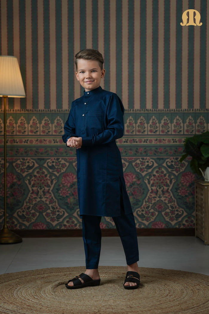 Terfi Kali Kurta Blue 2.0 For Boys