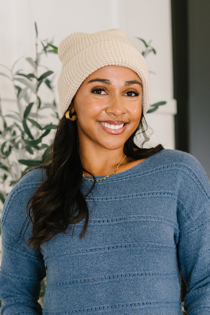 Toasted Texture Waffle Knit Beanie