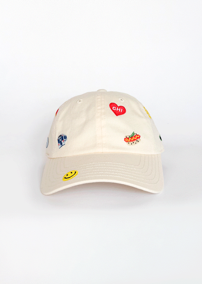 Toddler Chicago Icons Hat - Ivory