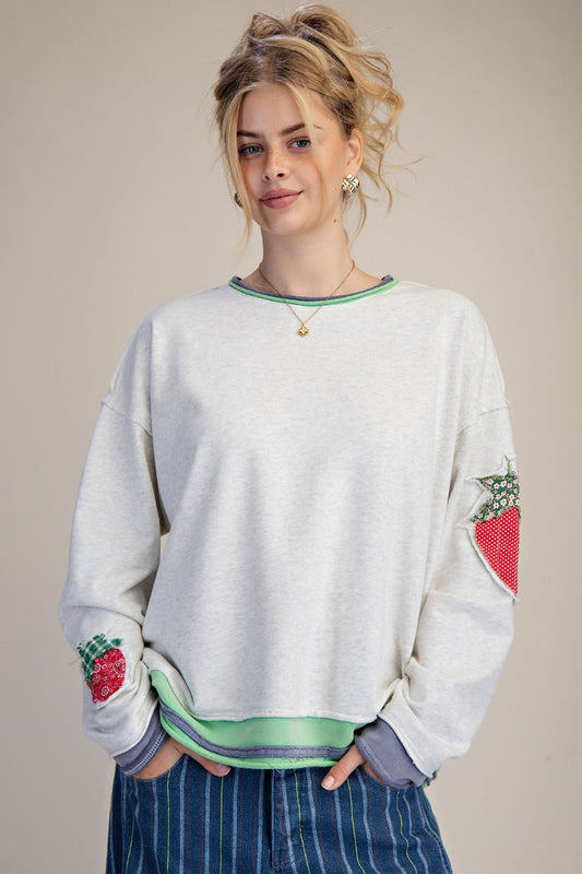 long sleeve strawberry top