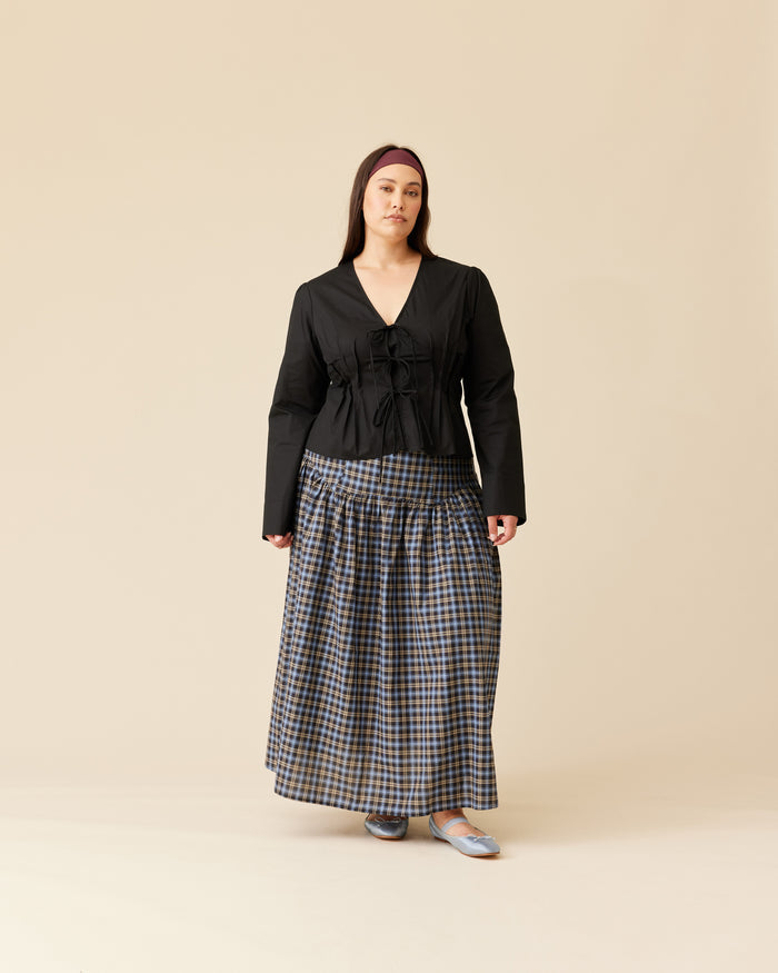TRULLI SKIRT BLACK TARTAN