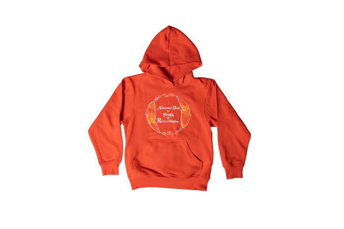 Truth and Reconciliation 2025 Youth Hoodie – front view colourful