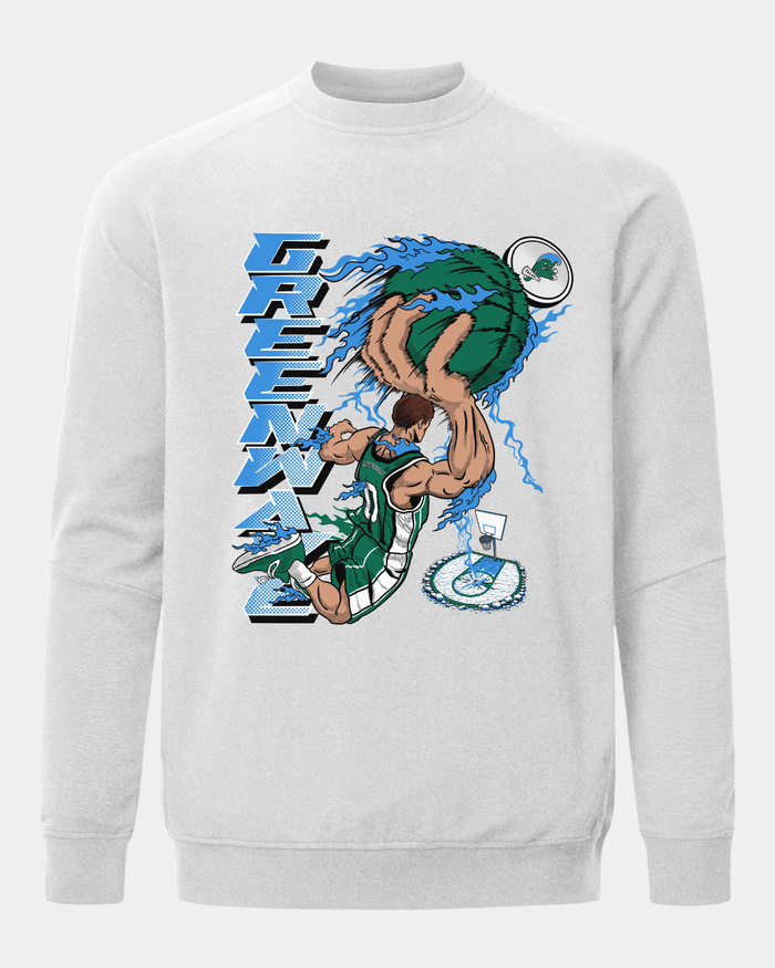 Tulane Slam Dunk Heather Grey Crewneck