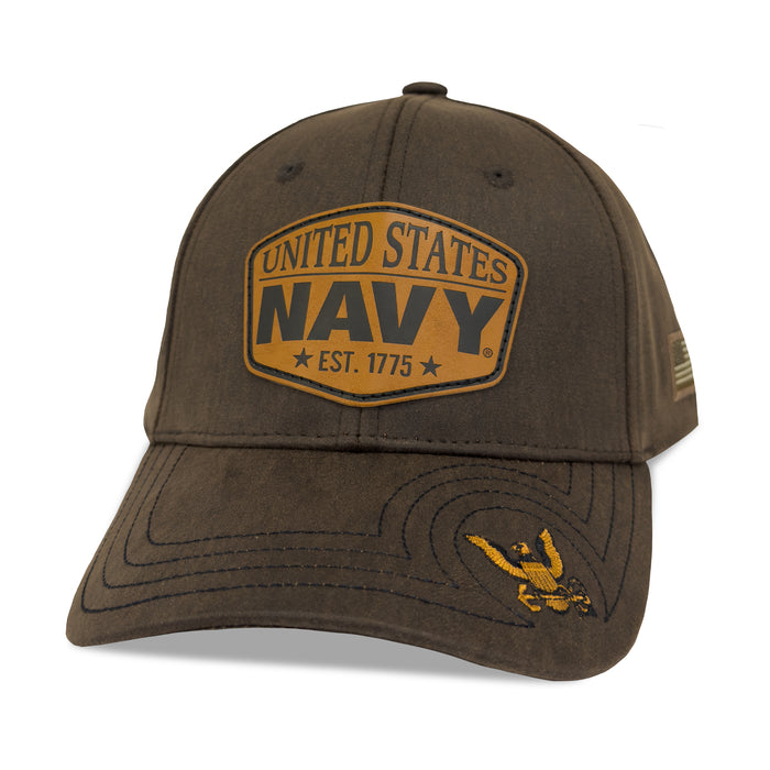 United States Navy Waxed Cotton Hat (Brown)