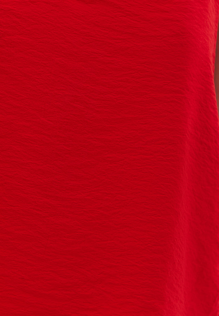 V-Neck Blouse - RACING RED