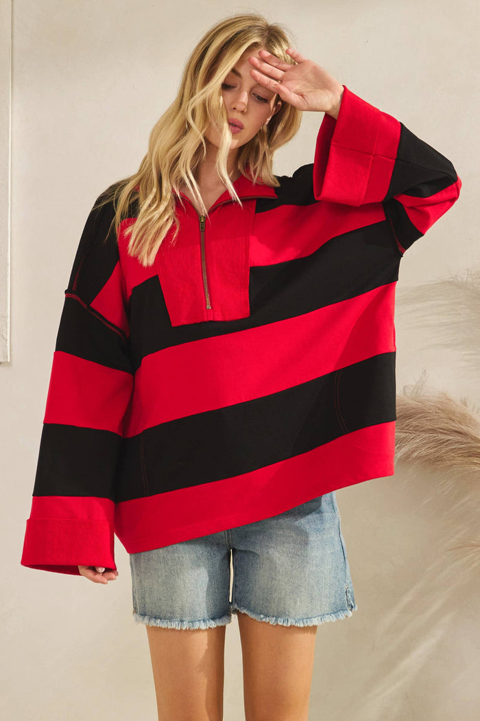 Varsity Stripe Pullover