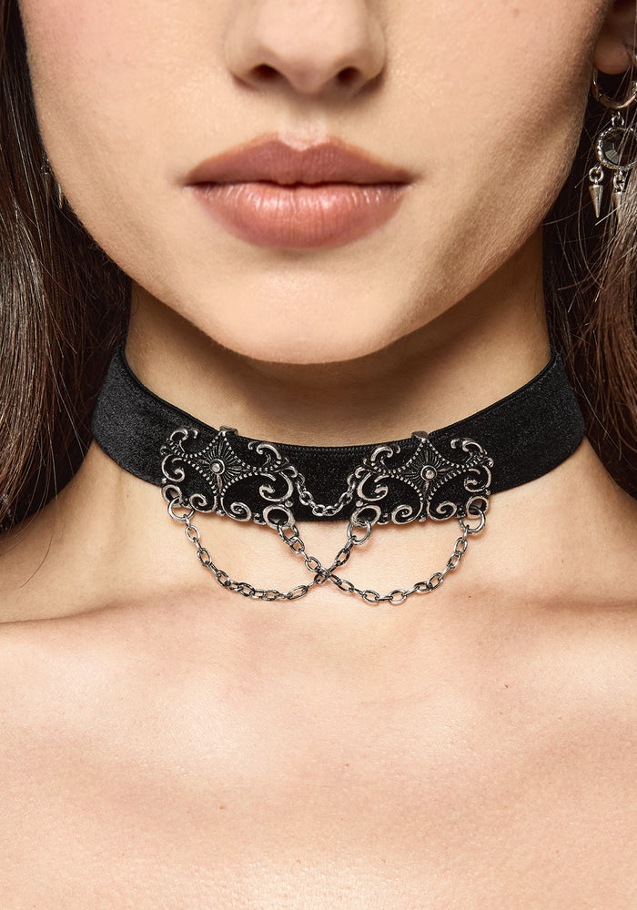 Velma Ribbon Chain Choker