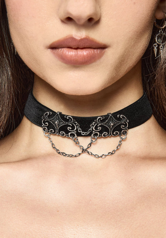 Velma Ribbon Chain Choker