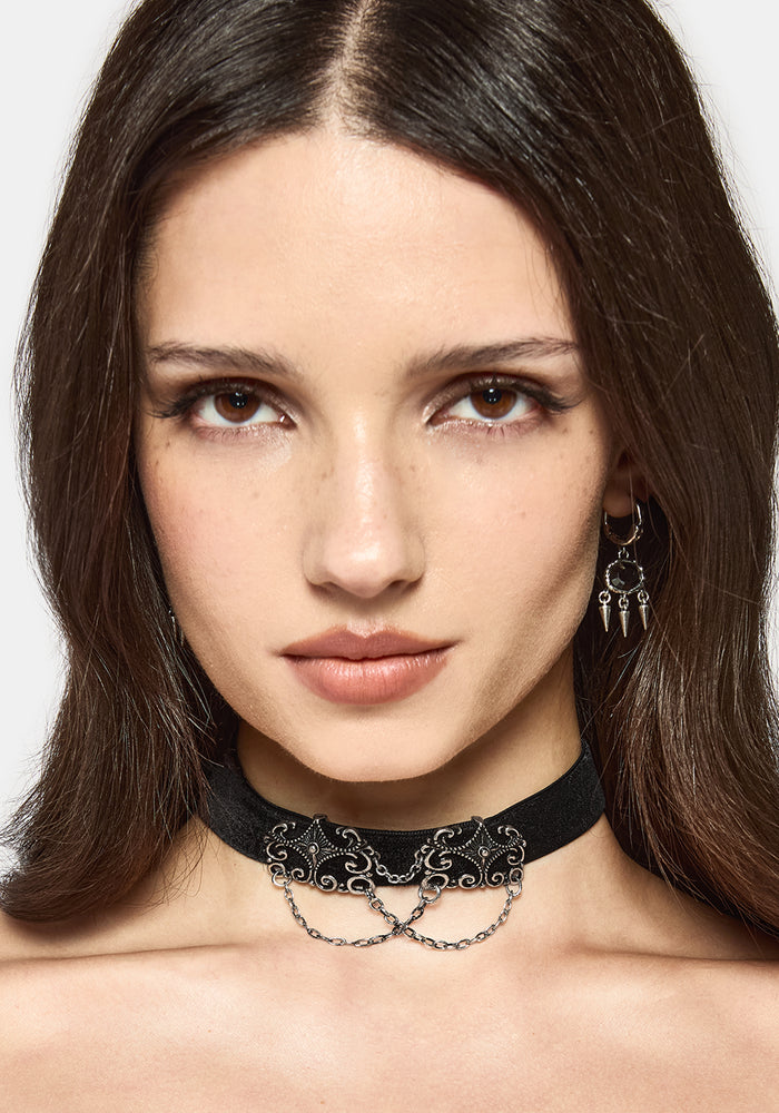 Velma Ribbon Chain Choker