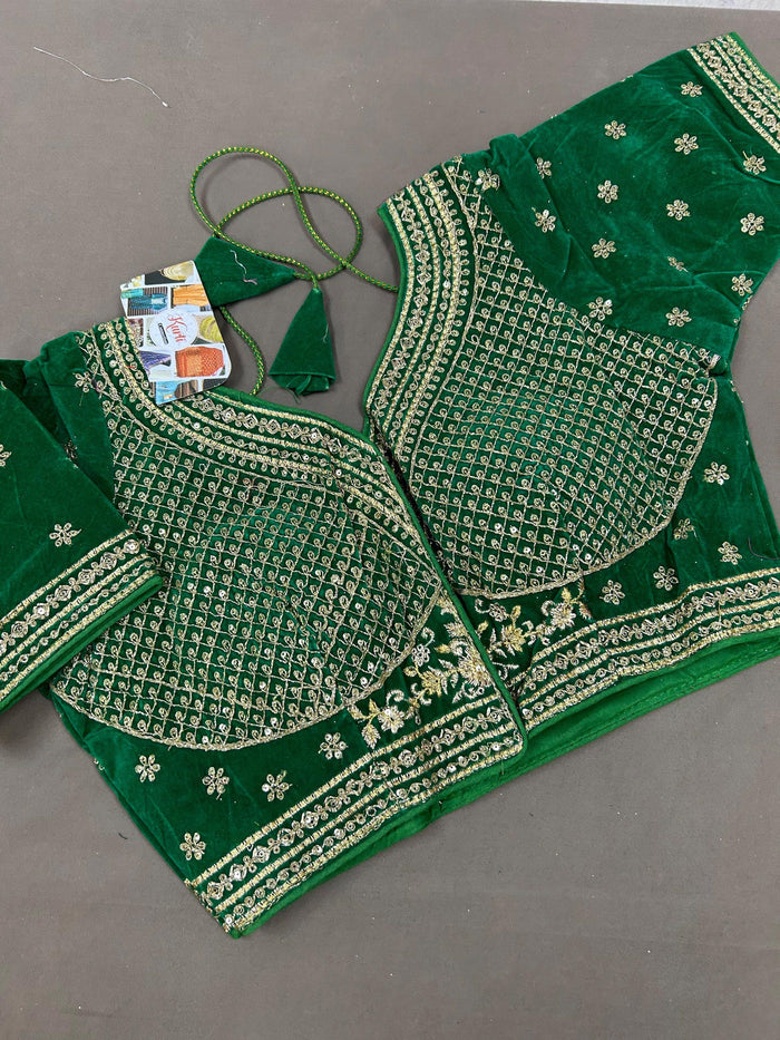 Velvet blouse - Kurti Connection USA