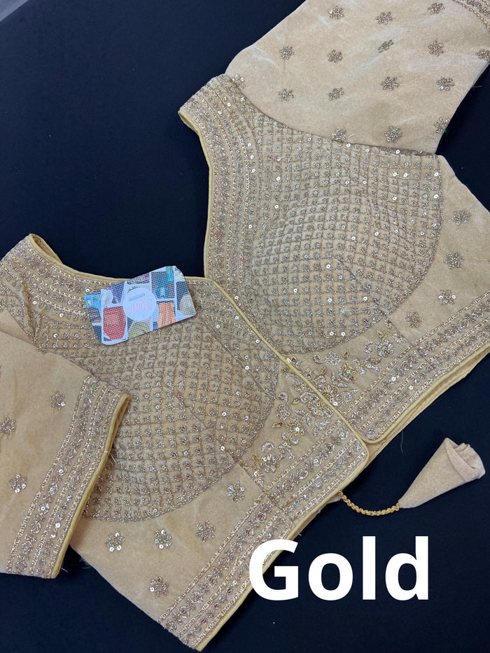 Velvet blouse - Kurti Connection USA