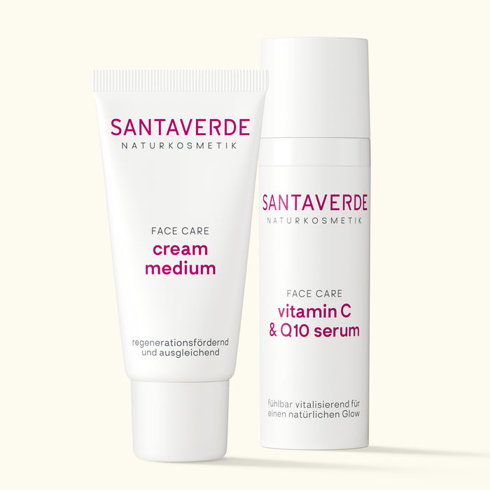 Santaverde cream medium und vitamin C & Q10 serum