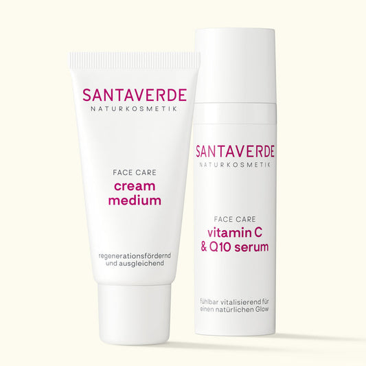 Santaverde cream medium und vitamin C & Q10 serum
