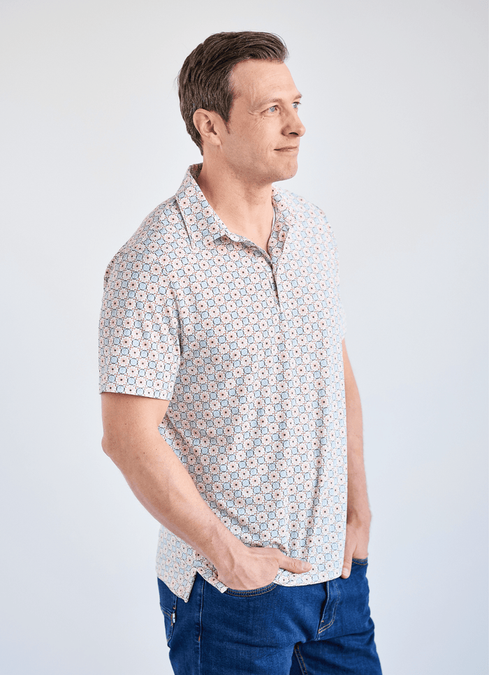 Walseth Printed Stretch Polo - 15584-83670 - Hammer Made