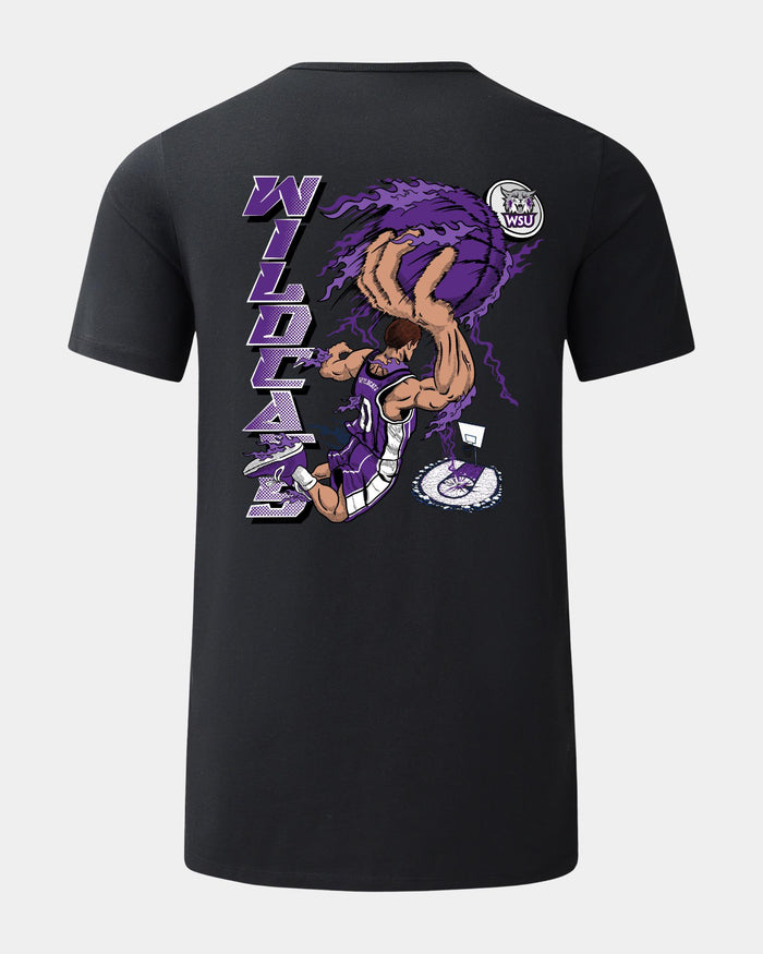 Weber State University Slam Dunk Spectacle 2.0 Black T-Shirt Back