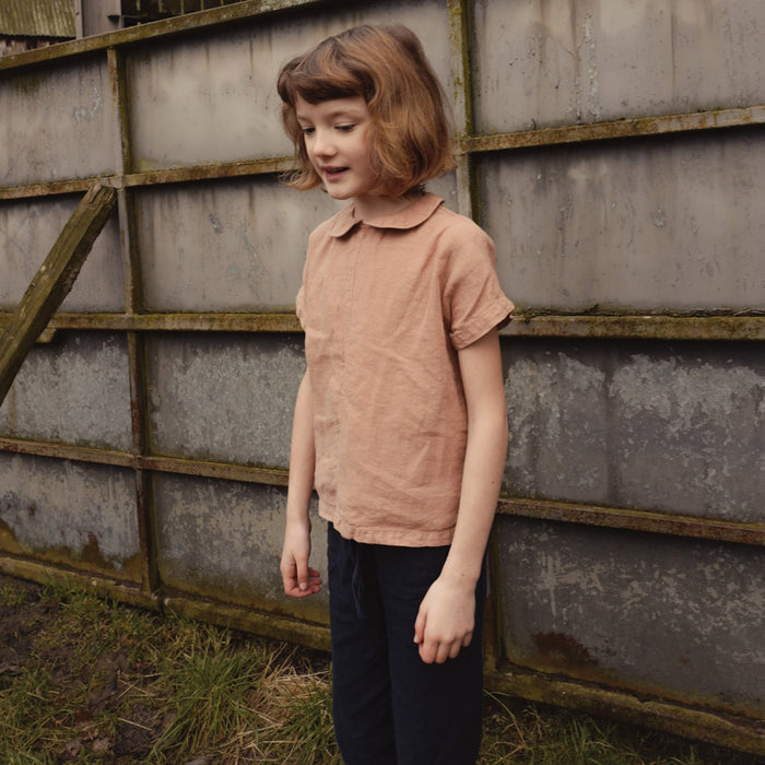 Willow Kids Blouse - Linen - Peony