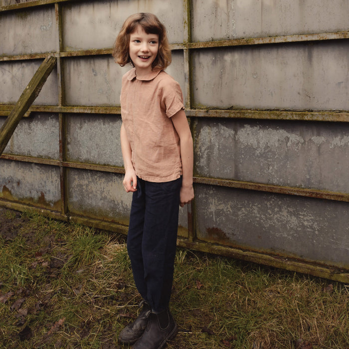 Willow Kids Blouse - Linen - Peony