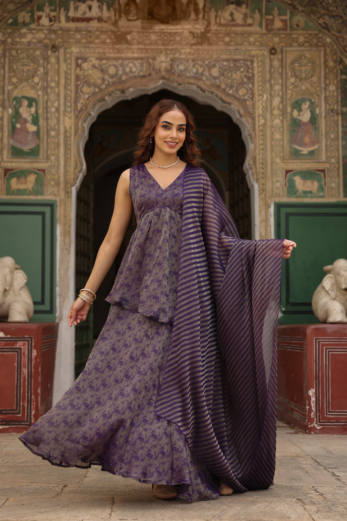 Women's Peplum Skirt Set