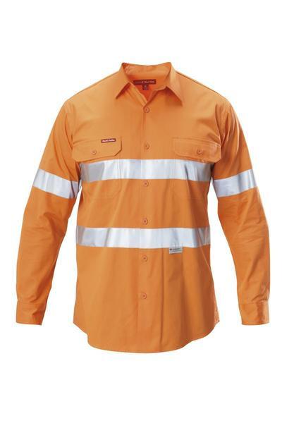 Yakka Koolgear Hi-visibility Cotton Twill Ventilated Shirt with Tape Long Sleeve 07996