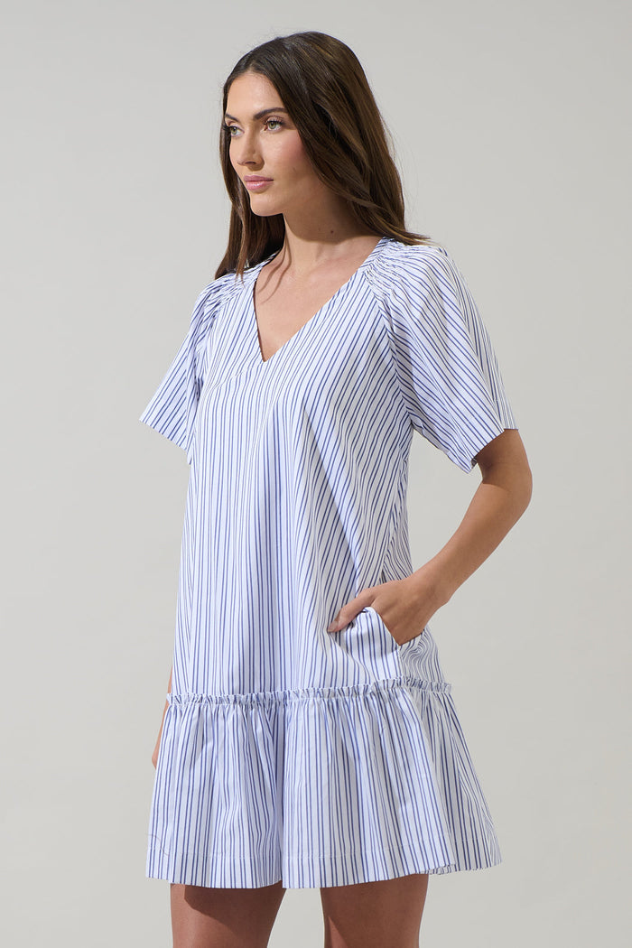 Zaria Stripe Ashby Shift Mini Dress