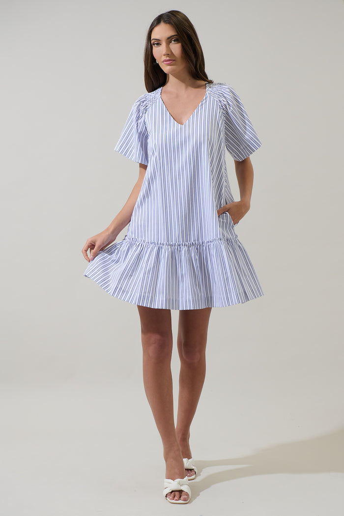 Zaria Stripe Ashby Shift Mini Dress