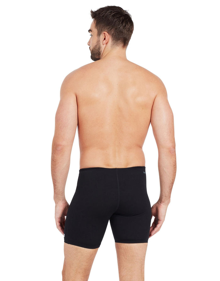 Black Zoggs Cottesloe Mid Swim boxer briefs with ribbed waistband