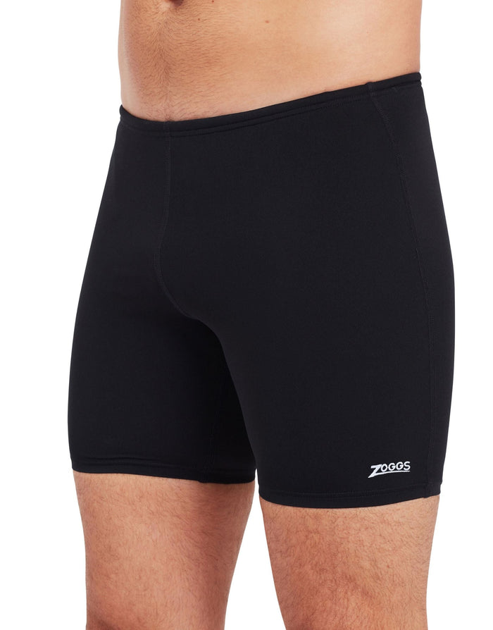 Black Zoggs Cottesloe mid swim jammer with textured speedo trunks