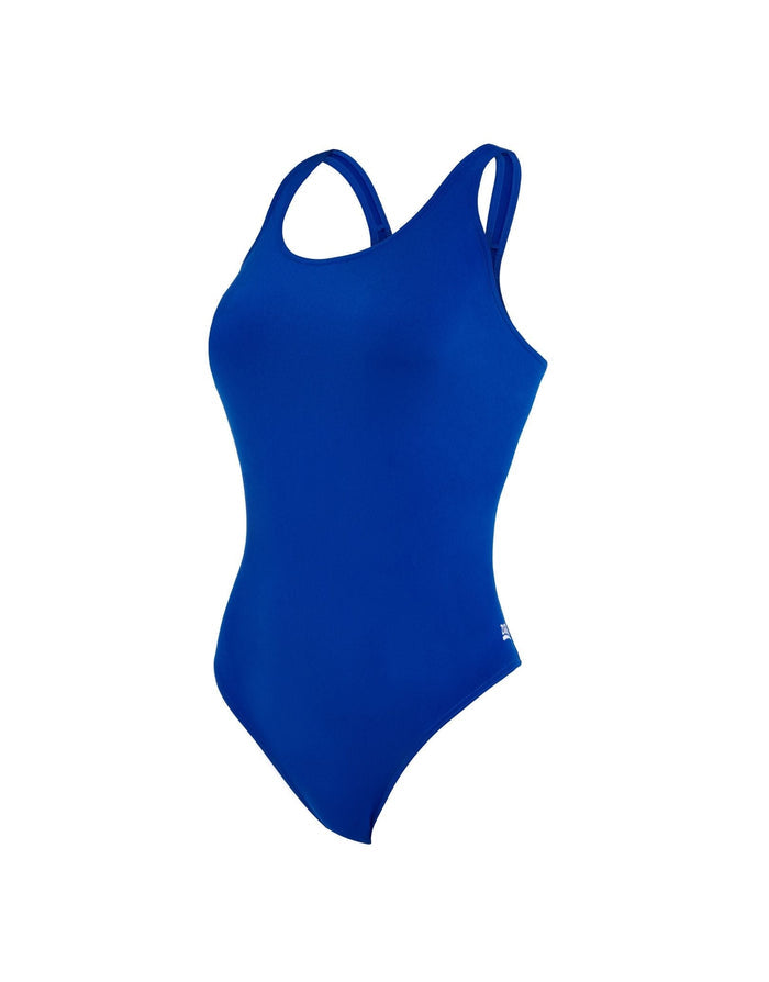 Zoggs Cottesloe Powerback swimsuit in royal blue with cross-back