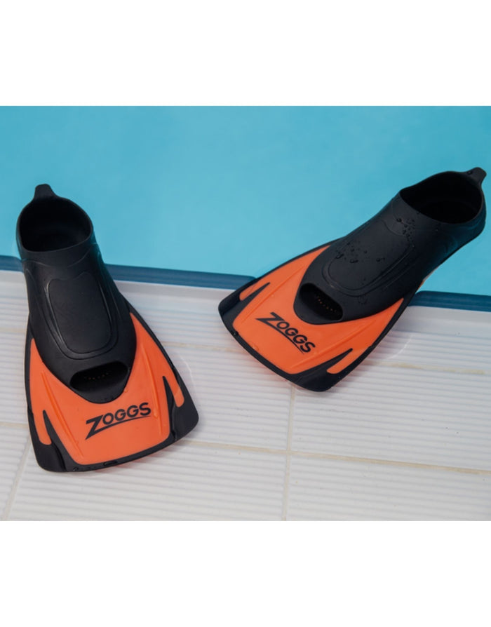 Sleek Zoggs Swim Fin Energy orange black fins